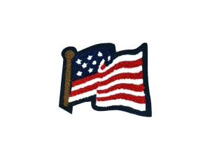 American Flag Patch 3.80" x 3.50"- 1 Piece