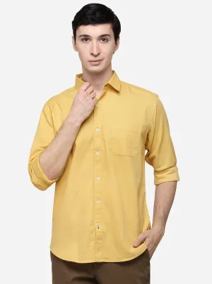 Gold Classic Fit Solid Casual Shirt | Greenfibre