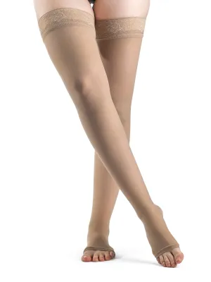 Sigvaris Sheer (Formerly 780 EverSheer) Women's Thigh High  30-40mmHg-Open Toe